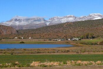 Snow, Swartberg Mountains, Klaarstroom, Karoo, Western Cape